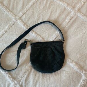 Coach Monogrammed Crossbody in Black